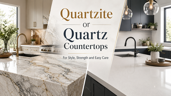 Quartzite or Quartz Countertops for Style Strength and Easy Care